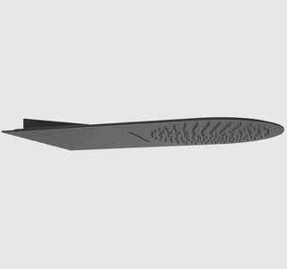 Душевая система, Gessi, Tremillimetri, 300*300, цвет-чёрный матовый