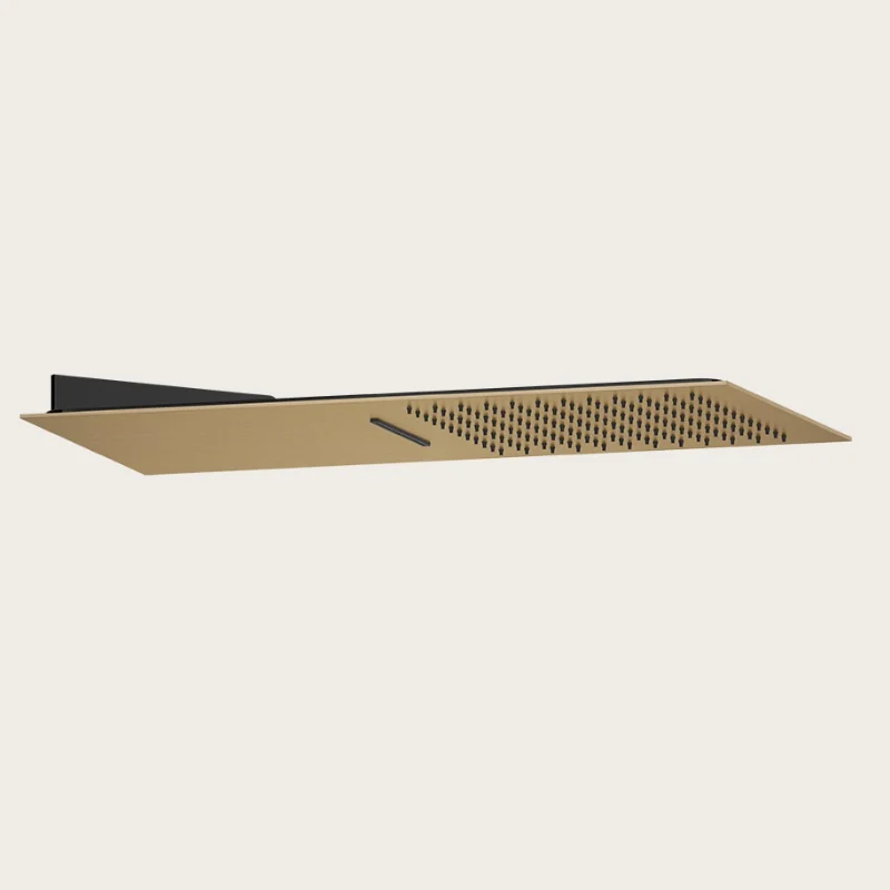 Душевая система, Gessi, Tremillimetri, 300*300, цвет-Warm Bronze Brushed PVD