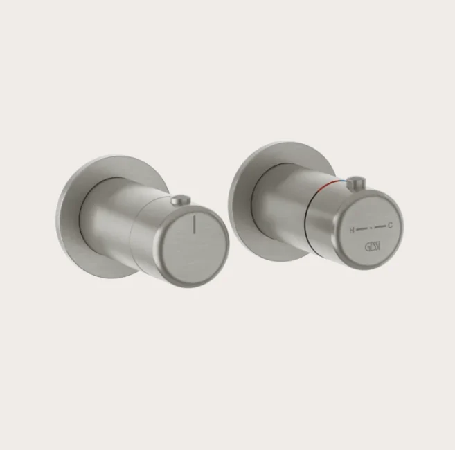 Смеситель для душа, Gessi, Goссia, на 3 потребителя, цвет-Brushed Chrome