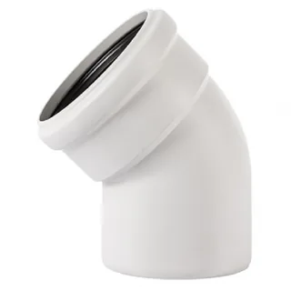 Отвод, Ostendorf, Skolan Safe, SKB, 45°, 50(58), PP-MD, цвет-RAL 7035 светло-серый