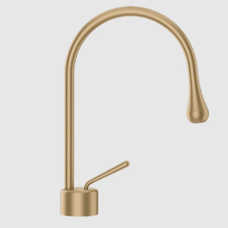 Смеситель для раковины, Gessi, Goссia, цвет-Warm Bronze Brushed PVD