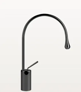 Смеситель для раковины, Gessi, Goссia, на раковину/столешницу, цвет-Black Metal PVD