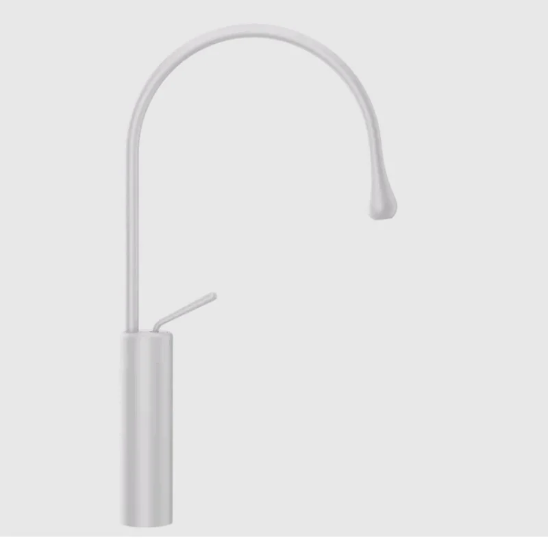 Смеситель для раковины, Gessi, Goссia, цвет-белый матовый