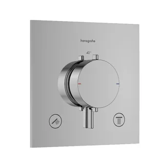 Смеситель для душа, Hansgrohe, Ecostat Comfort E, на 2 потребителя, настенный встраиваемый, цвет-хром