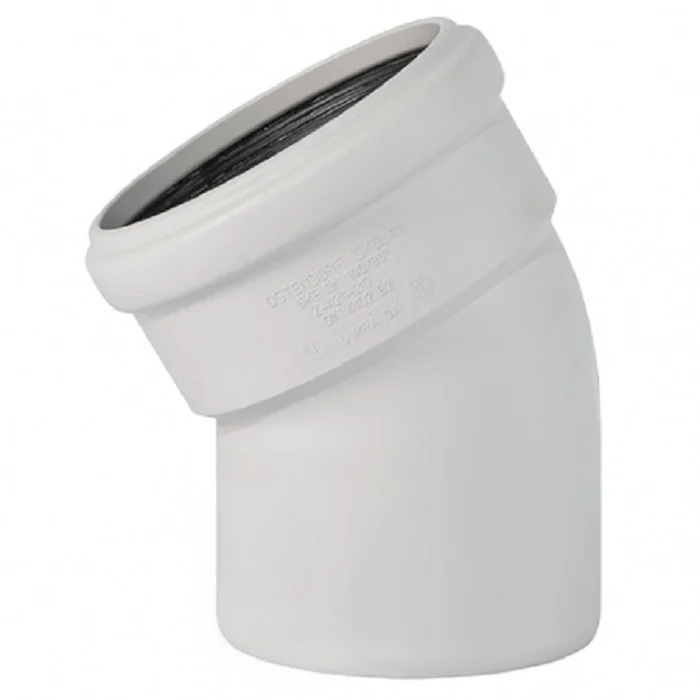 Отвод, Ostendorf, Skolan Safe, SKB, 30°, 160, PP-MD, цвет-RAL 7035 светло-серый