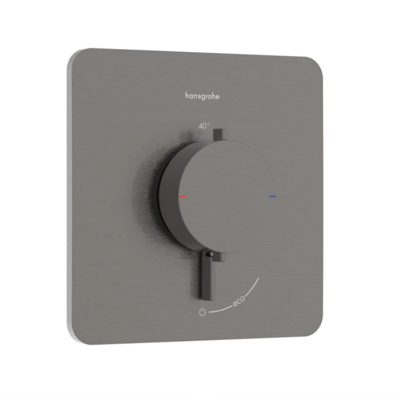 Смеситель для душа, Hansgrohe, Ecostat Comfort Q, на 1 потребитель, цвет-хром чёрный шлифованный