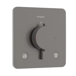 Смеситель для душа, Hansgrohe, Ecostat Comfort Q, на 2 потребителя, цвет-хром черный шлифованный