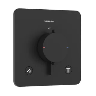 Смеситель для душа, Hansgrohe, Ecostat Comfort Q, на 2 потребителя, цвет-черный матовый