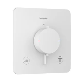 Смеситель для душа, Hansgrohe, Ecostat Comfort Q, на 2 потребителя, цвет-белый матовый