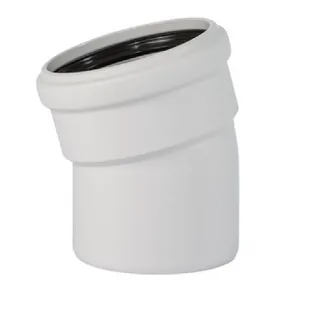 Отвод, Ostendorf, Skolan Safe, SKB, 15°, 200, PP-MD, цвет-RAL 7035 светло-серый
