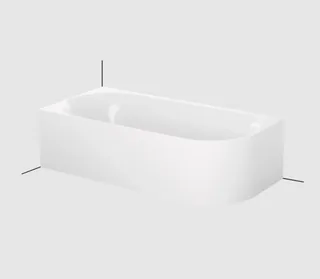 Ванна, Bette, BetteLux Oval IV Silhouette, шгв 1750*800*450, BetteGlasur® Plus, цвет-белый