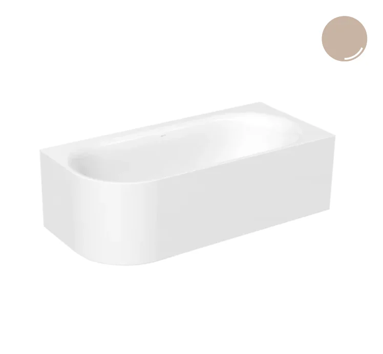 Ванна, Bette, BetteLux Oval V Silhouette, шгв 1750*800*450, BetteGlasur® Plus, цвет-Bahama beige