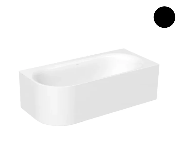 Ванна, Bette, BetteLux Oval V Silhouette, шгв 1750*800*450, BetteGlasur® Plus, цвет-Ebony