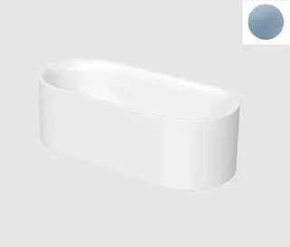 Ванна, Bette, BetteLux Oval Silhouette, шгв 1700*750*450, BetteGlasur® Plus, цвет-Blue Satin matt