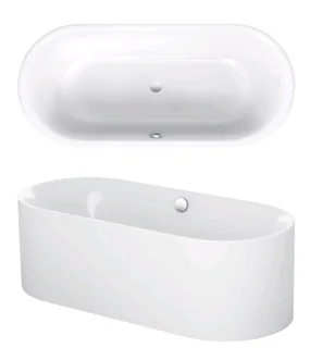 Ванна, Bette, BetteLux Oval Silhouette, шгв 1800*800*450, BetteGlasur® Plus, цвет-Snow matt