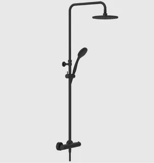 Душевая стойка, Gessi, Minimalistic shower, цвет-черный матовый — иконка
