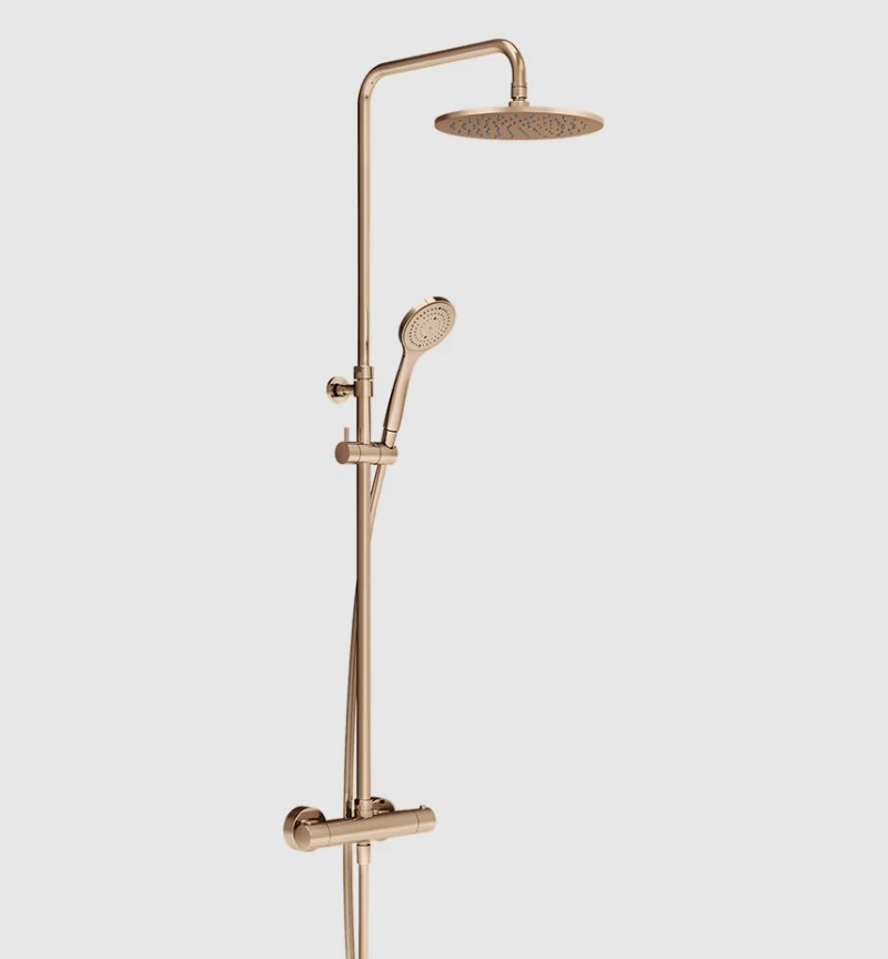 Душевая стойка, Gessi, Minimalistic shower, цвет-Copper PVD
