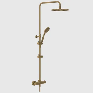 Душевая стойка, Gessi, Minimalistic shower, цвет-Antique Brass