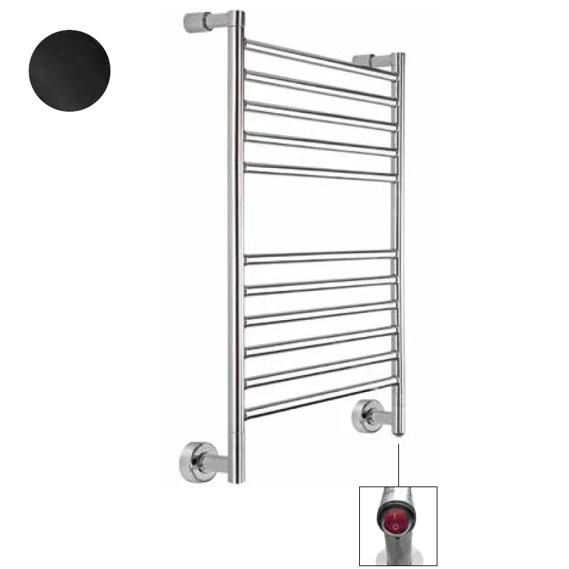 Полотенцесушитель, Margaroli, Mini, шгв 520*102*714, нижнее, Box, цвет-Black Brushed Nickel