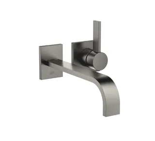 Смеситель для раковины, Dornbracht, MEM, настенный встраиваемый, цвет-Dark Platinum сатинированная