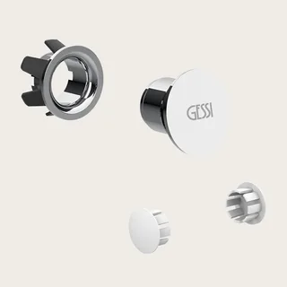 Комплект заглушек, Gessi, декоративная пробка для перелива с пробками для боковых отверстий, цвет-хром — иконка
