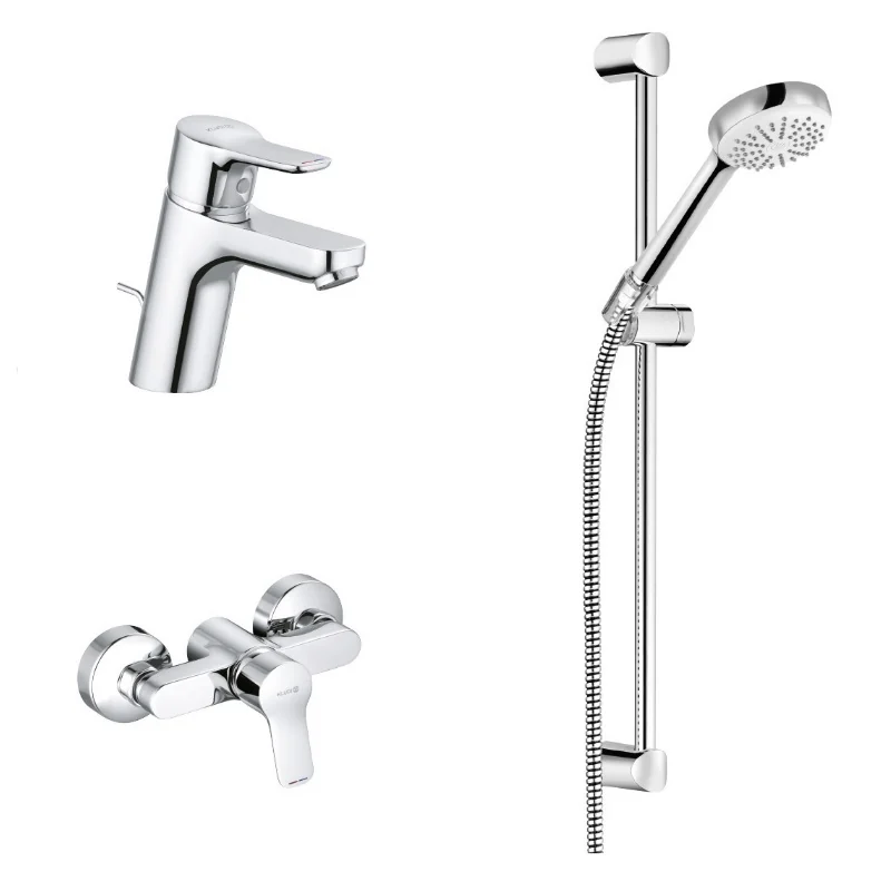 Душевой комплект, Kludi, Pure&Easy, цвет-хром