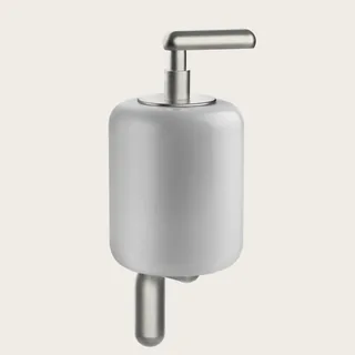 Дозатор для жидкого мыла, Gessi, Goссia, шгв 90*108*243, цвет дозатора-Chrome Brushed/белый