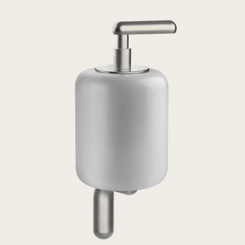 Дозатор для жидкого мыла, Gessi, Goссia, шгв 90*108*243, цвет дозатора-Chrome Brushed/белый