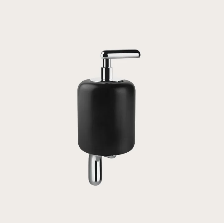 Дозатор для жидкого мыла, Gessi, Goссia, шгв 90*108*228, цвет дозатора-черный матовый