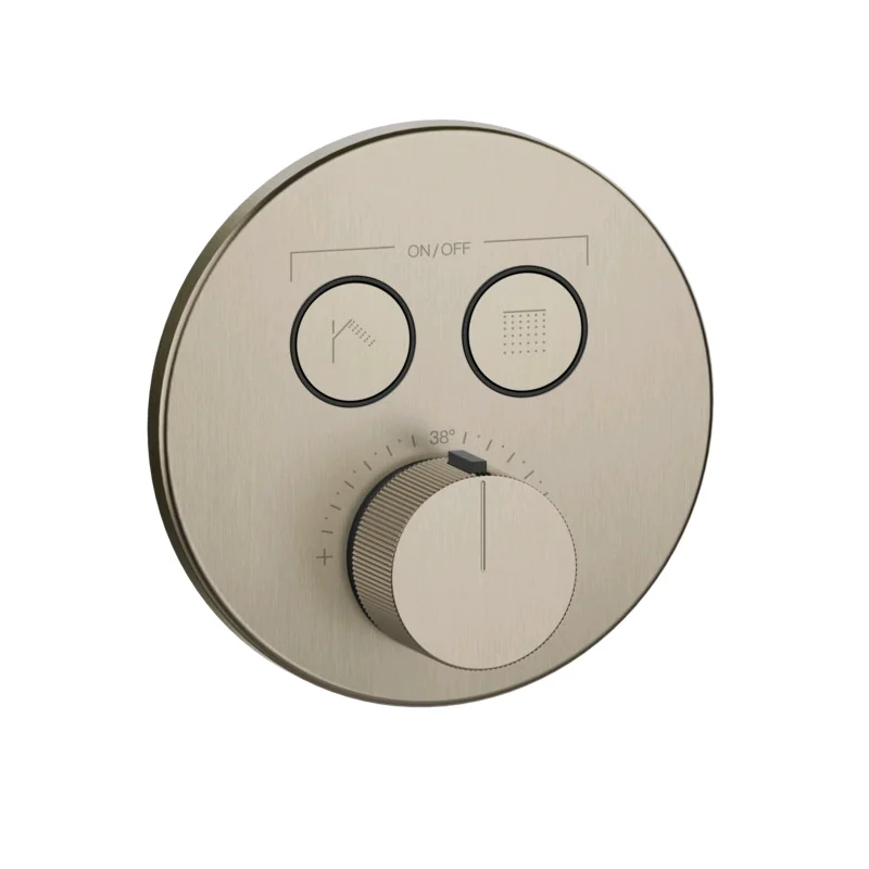 Смеситель для душа, Gessi, HI-FI Comfort, на 2 потребителя, цвет-Finox Brushed Nickel
