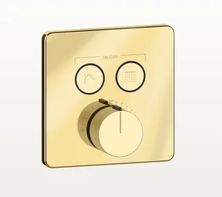 Смеситель для душа, Gessi, HI-FI Comfort, на 2 потребителя, цвет-Gold PVD