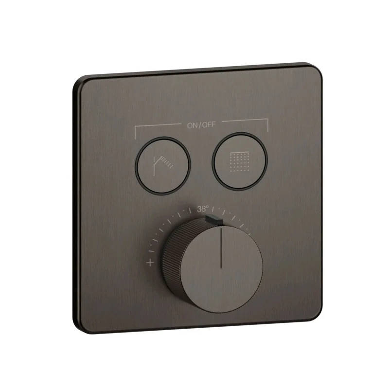 Смеситель для душа, Gessi, HI-FI Comfort, на 2 потребителя, цвет-Black Metal Brushed PVD