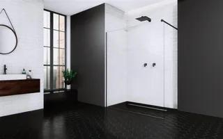 Душевая перегородка, Radaway, Modo New II, шв 800*2000, черный, цвет стекла-прозрачный, Easy Clean