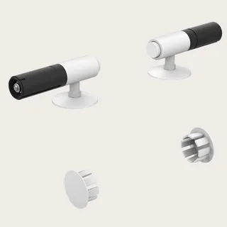 Петли плавного закрывания и пробки для боковых отверстий, Gessi, для сиденья для унитаза, цвет-белый матовый