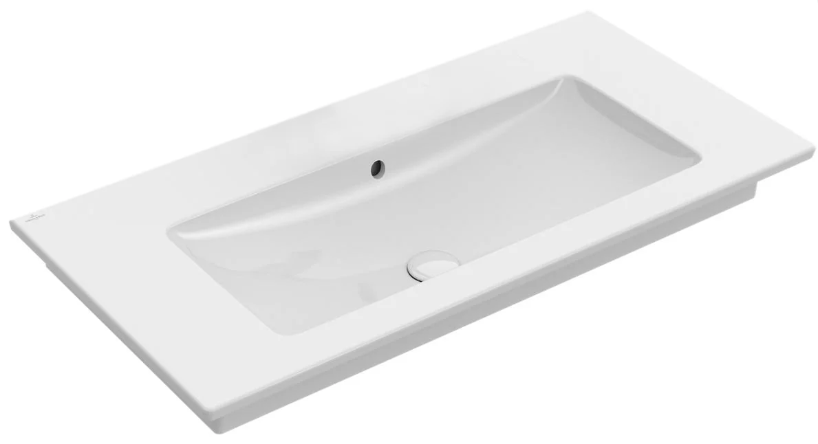 Раковина, Villeroy&Boch, Venticello, шгв 1000*500*120, отверстия для смесителя-отсутствуют, цвет-альпийский белый