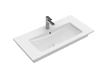 Раковина, Villeroy&Boch, Venticello, шгв 1000*500*165, отверстия для смесителя-1 сквозное, 2 промаркированных, CeramicPlus, цвет-камень белый