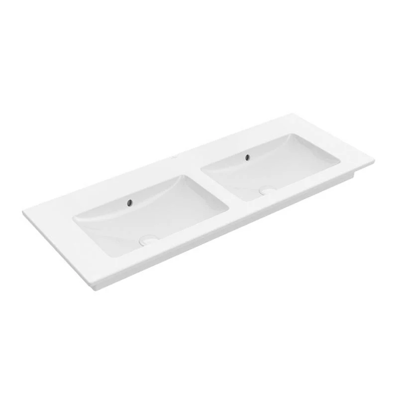 Раковина, Villeroy&Boch, Venticello, двойная, шгв 1300*500*120, отверстия для смесителя-отсутствуют, цвет-альпийский белый