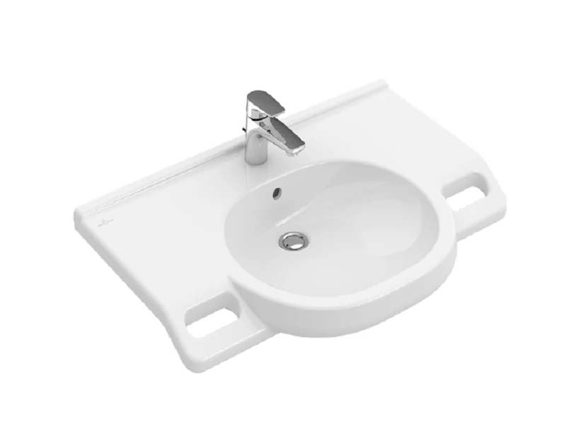 Раковина, Villeroy&Boch, O'Novo Vita, шгв 800*550*190, отверстия для смесителя-1, цвет-альпийский белый