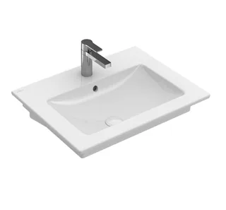 Раковина, Villeroy&Boch, Venticello, шгв 600*500*120, отверстия для смесителя-1 сквозное, 2 промаркированных, CeramicPlus, цвет-альпийский белый