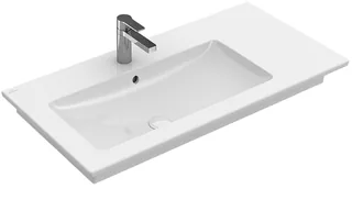 Раковина, Villeroy&Boch, Venticello, шгв 1000*500*120, отверстия для смесителя-1 сквозное, 2 промаркированных, цвет-альпийский белый