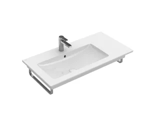 Раковина, Villeroy&Boch, Venticello, шг 1000*500, отверстия для смесителя-отсутствуют, цвет-альпийский белый