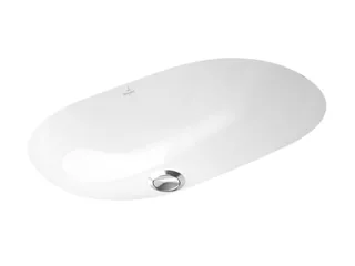 Раковина, Villeroy&Boch, O'Novo, шгв 600*350*208, отверстия для смесителя-отсутствуют, CeramicPlus, цвет-альпийский белый
