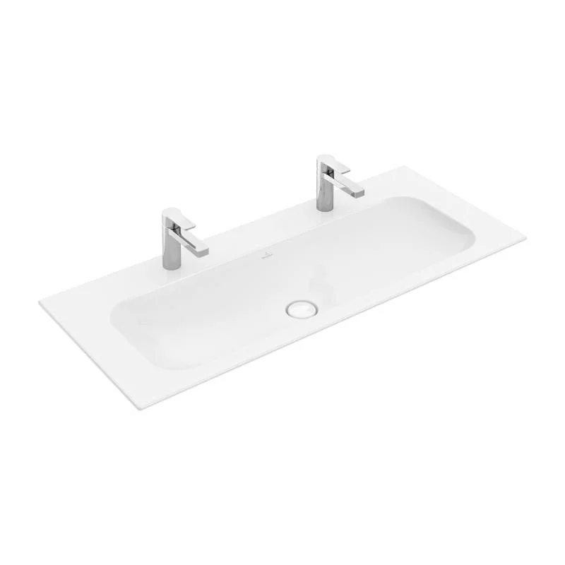 Раковина, Villeroy&Boch, Finion, шгв 1000*500*100, отверстия для смесителя-2, CeramicPlus, цвет-камень белый