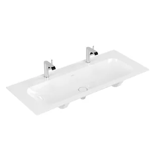 Раковина, Villeroy&Boch, Finion, шгв 1200*500*100, отверстия для смесителя-2, CeramicPlus, цвет-камень белый