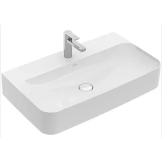 Раковина, Villeroy&Boch, Finion, шгв 800*470*130, отверстия для смесителя-1 сквозное, 2 промаркированных, CeramicPlus, цвет-камень белый