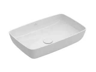 Раковина, Villeroy&Boch, Artis, шгв 580*380*125, отверстия для смесителя-отсутствуют, CeramicPlus, цвет-альпийский белый