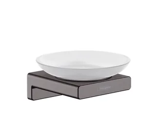 Мыльница, Hansgrohe, AddStoris, шгв 107*109*52, цвет-шлифованный черный хром
