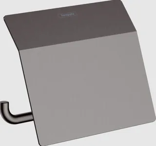 Бумагодержатель, Hansgrohe, AddStoris, шгв 141*52*86, цвет-шлифованный черный хром — иконка