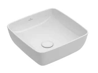 Раковина, Villeroy&Boch, Artis, шгв 410*410*130, отверстия для смесителя-отсутствуют, цвет-альпийский белый