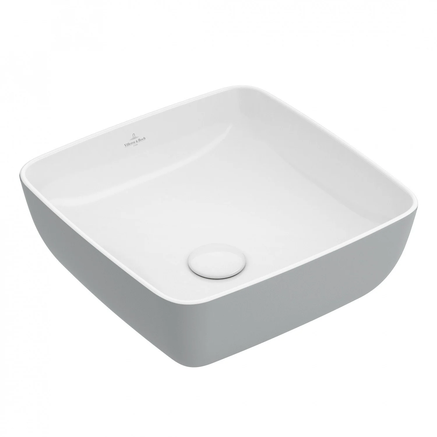 Раковина, Villeroy&Boch, Artis, шгв 410*410*130, отверстия для смесителя-отсутствуют, цвет снаружи/внутри-French Linen/белый
